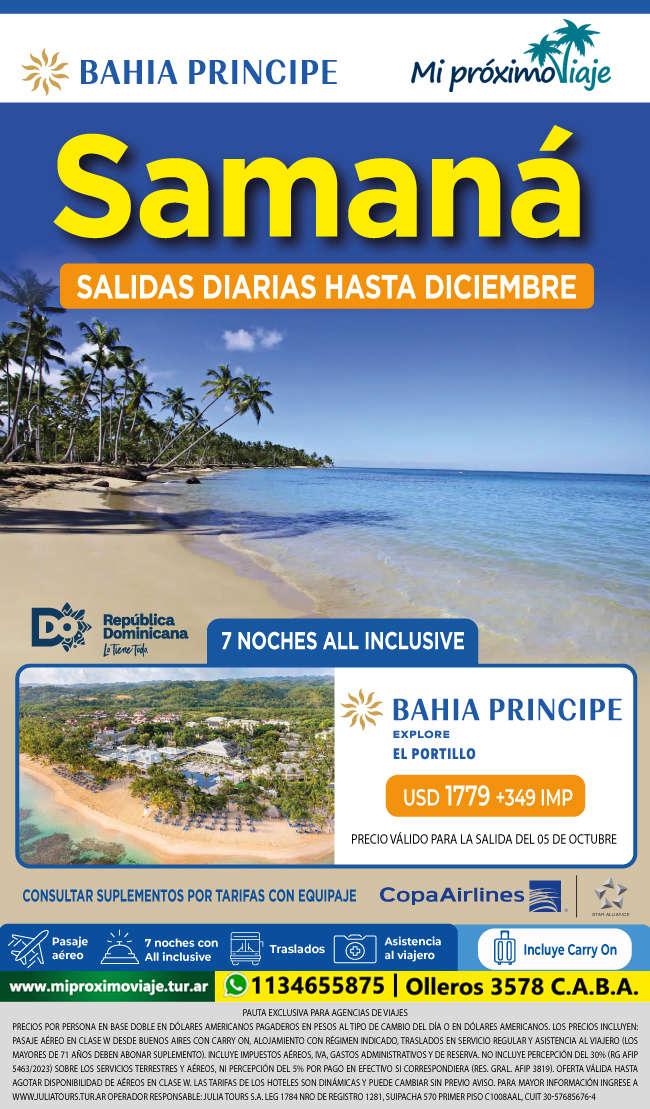 SAMANA con BAHIA PRINCIPE ! SALIDAS DIARIAS hasta DICIEMBRE !